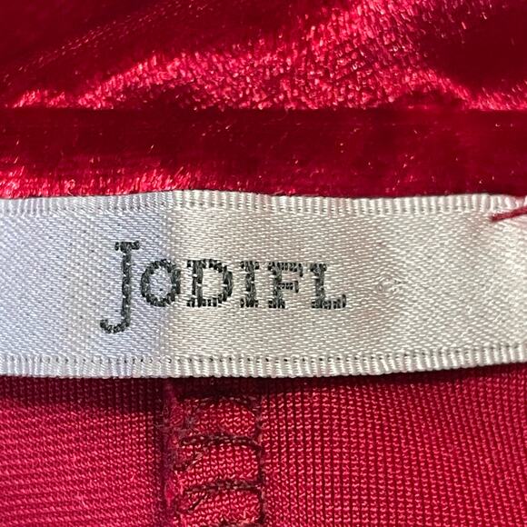 JODIFL Red Velvet Swing Tunic Top Sz M/LG Christmas Valentines Glam Date Night - Picture 6 of 6